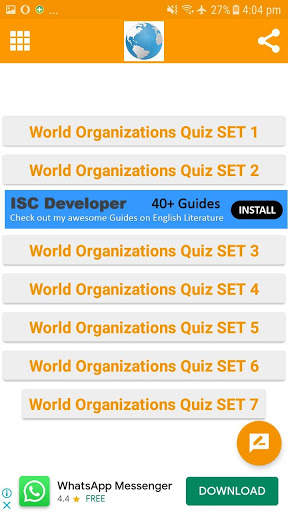 World Organizations Quiz скриншот 2