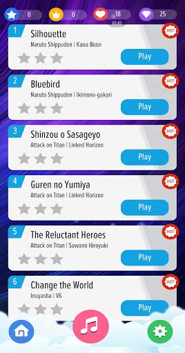 Piano Tiles Anime Song - Free Piano Games Offline screenshot 3