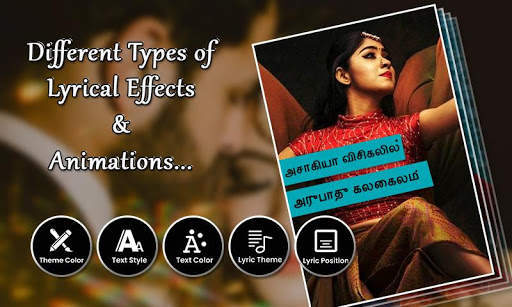 Tamil Lyrical Video Status Maker Tamil short video screenshot 3