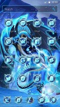 Neon Ice Dragon Launcher Theme screenshot 6