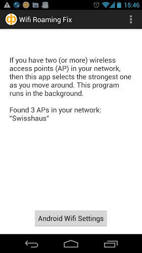Wifi Roaming Fix screenshot 1