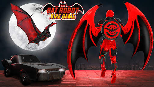 Flying Bat Robot Bike Game screenshot 8