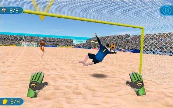 Soccer Goalkeeper - Beach Coast Goalie screenshot 2