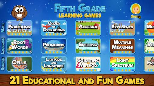 Fifth Grade Learning Games 1 تصوير الشاشة