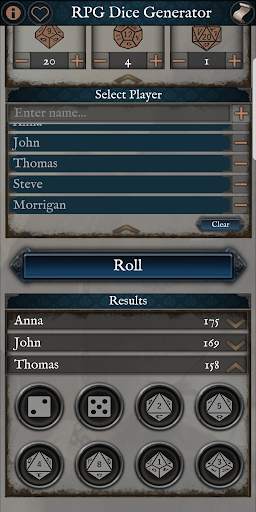 RPG Dice Generator screenshot 2