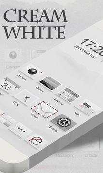 Cream White GO Launcher Theme screenshot 1