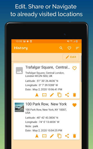 Gps Coordinates finder - save & share location स्क्रीनशॉट 12