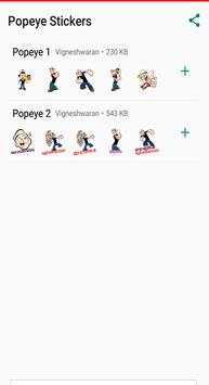 Popeye Cartoon Stickers What's Up Stickers app screenshot 1