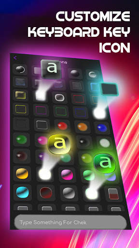 Neon Keyboard Theme - LED Light Background screenshot 3