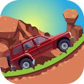 Car Hill Race. Car Race on Mountain logo