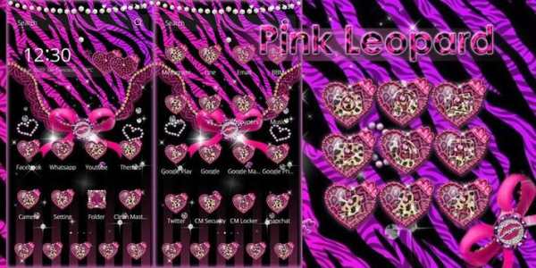 Leopard Zebra print Pink Love screenshot 3