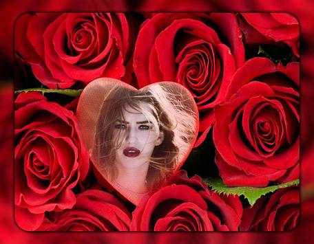Rose Photo Frames - HD Red Rose Photo Editor screenshot 1