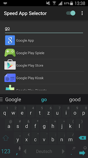 Speed App Selector screenshot 2