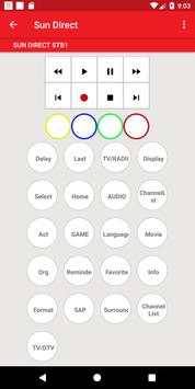 Sun Direct Remote Control 7 تصوير الشاشة