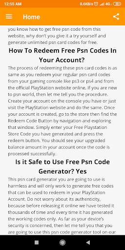 Gift card generator for psn screenshot 1