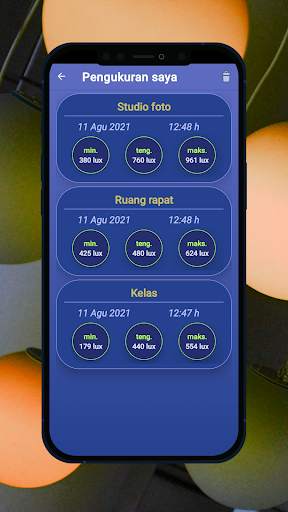 Pengukur cahaya. Meteran luks screenshot 4