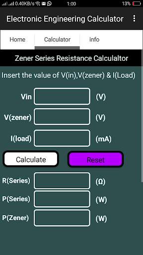 Electronic Engineering Calculator 7 تصوير الشاشة