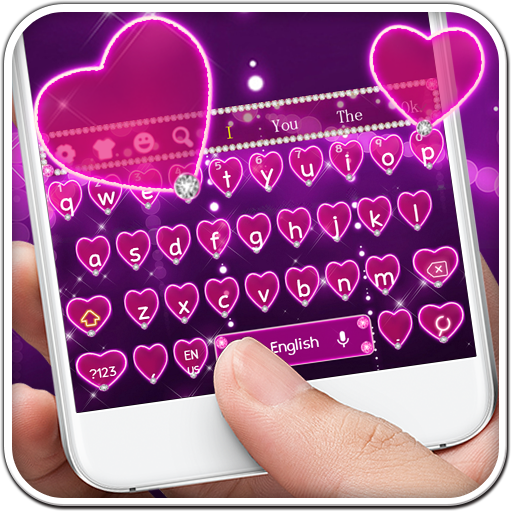 Purple Love Diamond Keyboard icon