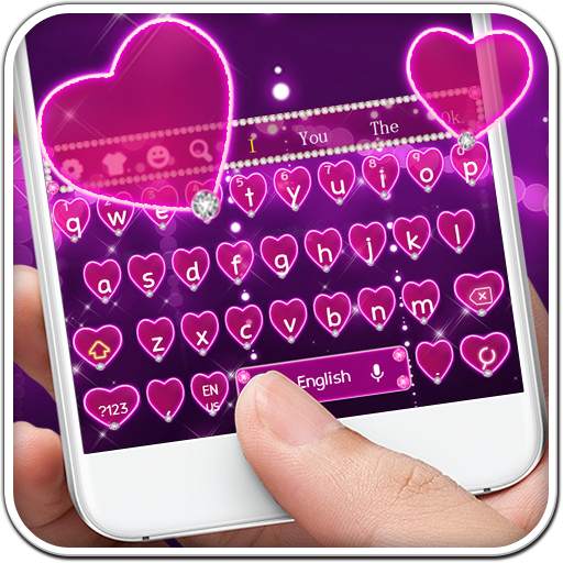 Purple Love Diamond Keyboard 10001005
