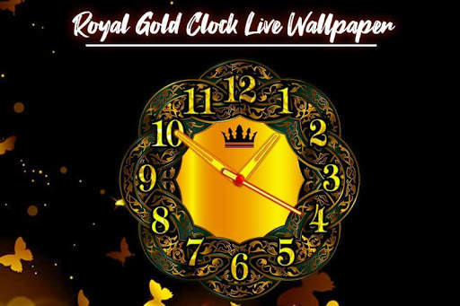 royal gold clock live wallpaper offline screenshot 3