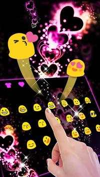 Neon Pink Love Keyboard screenshot 3
