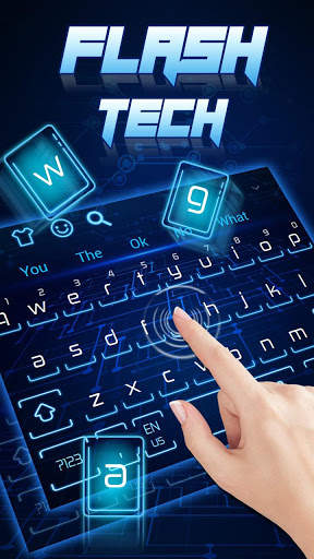 Flash Tech Hologram Keyboard Theme स्क्रीनशॉट 2