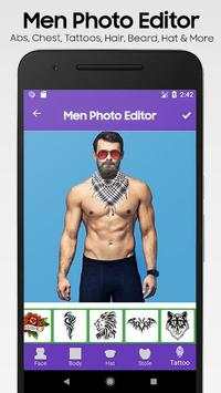 Men Photo Editor : Hair styles,Abs,Mustache,Beard 4 تصوير الشاشة
