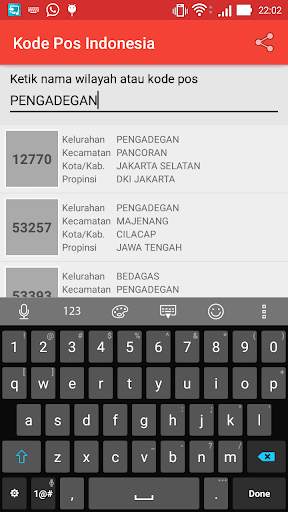 Kode Pos Indonesia screenshot 2