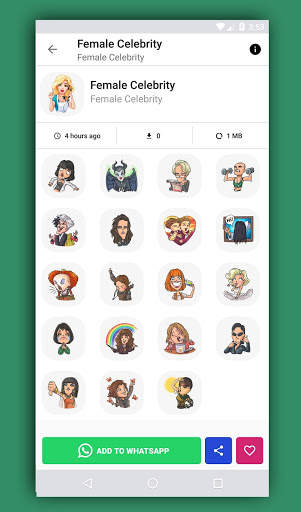 Funny Celebrity Sticker for WhatsApp screenshot 1