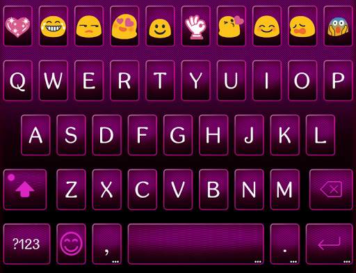 Pink Punk Emoji Keyboard Theme screenshot 6