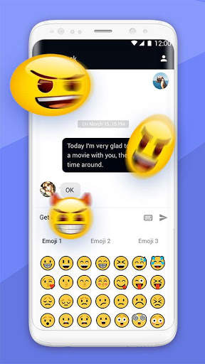 Blue&White Keyboard Theme screenshot 1