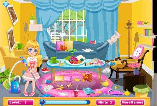 Cleaning House Princess Games - Home Cleanup screenshot 2
