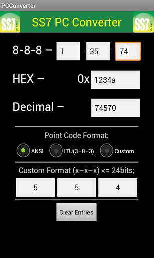 SS7 Point Code Converter screenshot 2