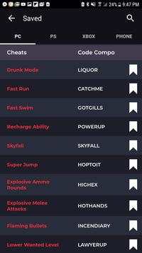 Cheats for GTA 5 - Xbox, PS4, PS3, PC (Unofficial) screenshot 1