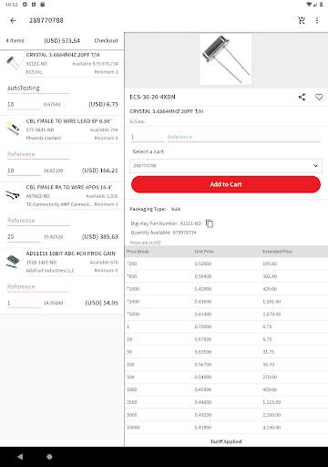 Digi-Key screenshot 16