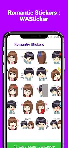 Romantic Stickers : WASticker screenshot 4
