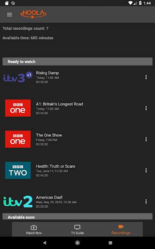 HoolaTV - Watch Live British TV 13 تصوير الشاشة
