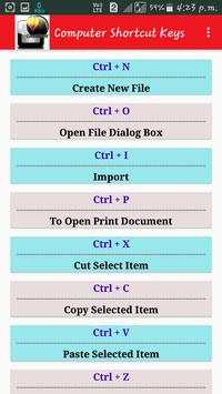 Computer Shortcut keys 5 تصوير الشاشة