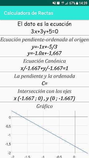 Calculadora de Rectas - Ecuaciones de la Recta. screenshot 4