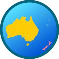 Australia and Oceania map Free logo