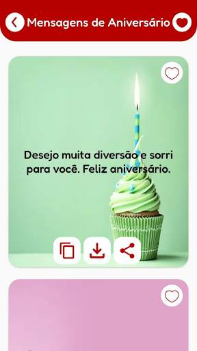 Mensagem de aniversário cartão screenshot 8
