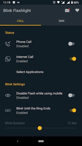 Flash alert on call and message - Blink Flashlight screenshot 4