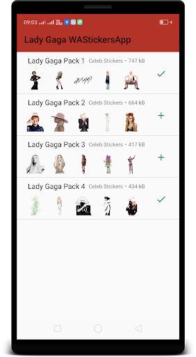 Lady Gaga WAStickerApps : Stickers for Whatsapp screenshot 1