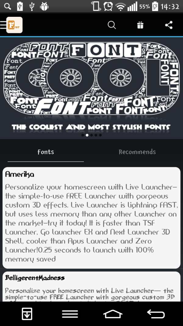Free Fonts for keyboard 06 screenshot 1