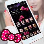 Cute Cat Theme Pink Bowknot Kitty Head Icons 1.1.2