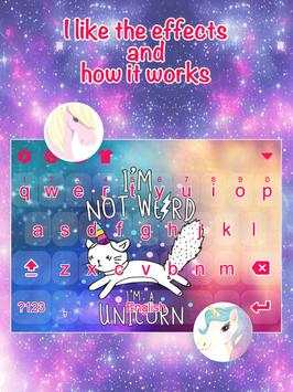 Kitty Meme Unicorn Galaxy Keyboard Theme for Girls screenshot 3