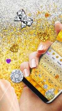 แป้นพิมพ์ 3D Glitter ทอง screenshot 2