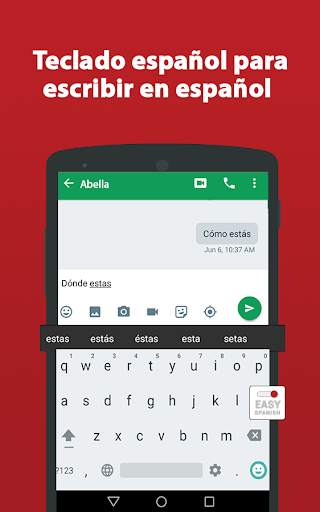 Spanish keyboard- Easy Spanish English Typing screenshot 1