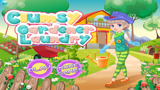 Clumsy gardener laundry  : Games For Girls screenshot 1