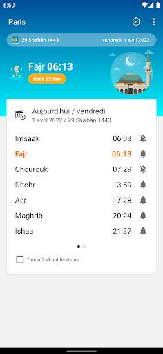 Horaires de prières screenshot 1